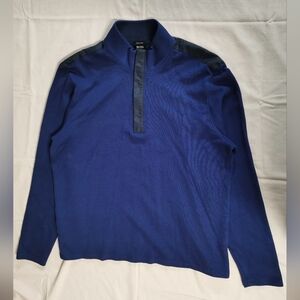 Hugo Boss Regular Fit Blue 1/2 Zip Sweater XXL